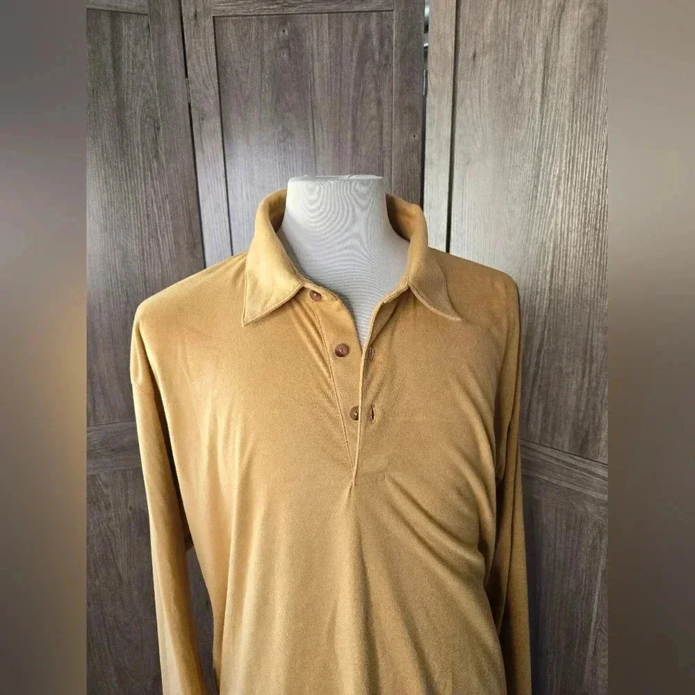 Mens suede tan beige pullover